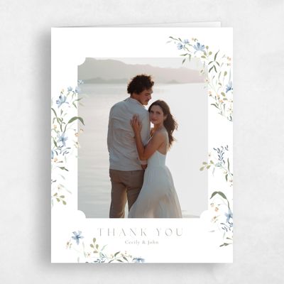Blue Rustic Wedding Thank You - Tansy Photo
