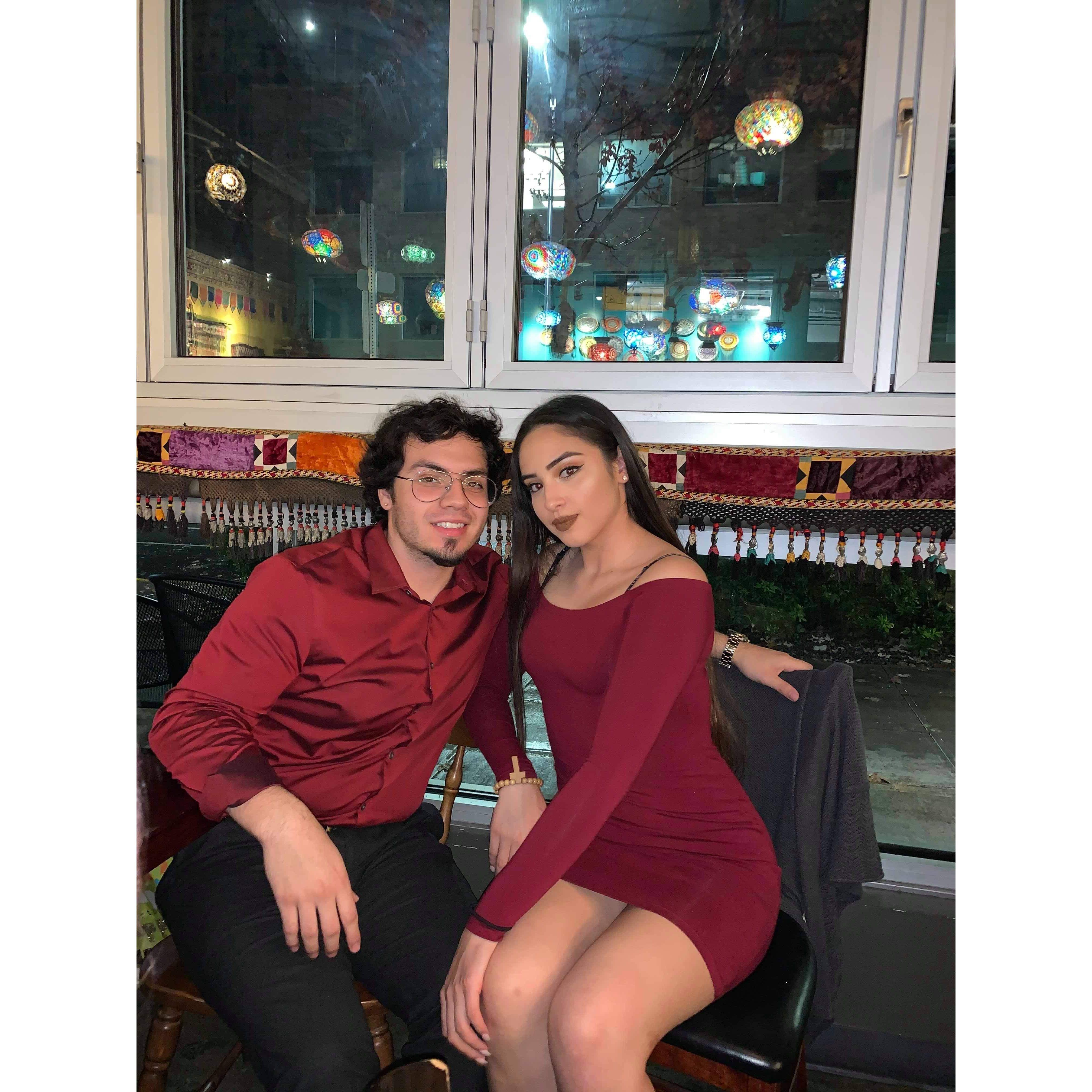 Our first fancy night out!