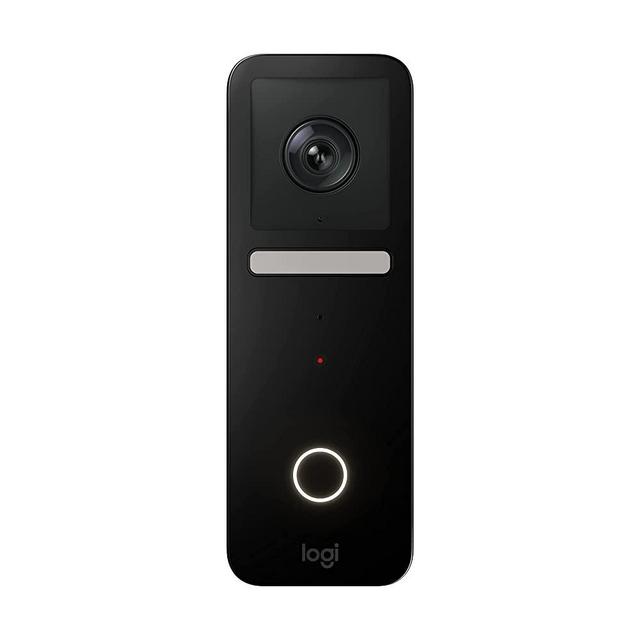 Logitech Circle View Apple HomeKit-Enabled Wired Doorbell with Logitech TrueView Video, Face Recognition, Color Night Vision, and Head-to-Toe HD Video