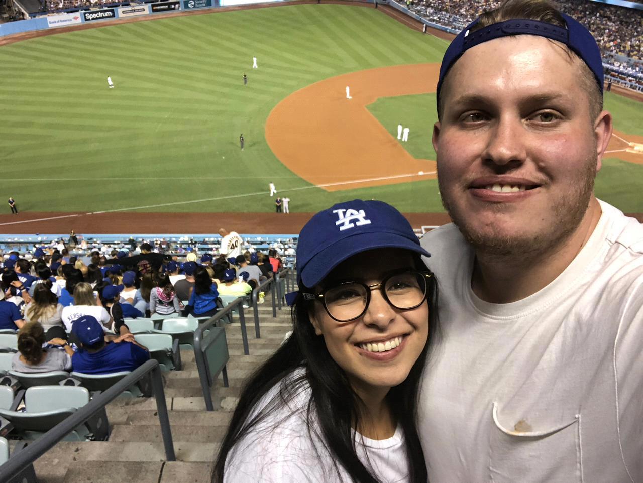 Our first baseball game where we did more eating than watching the game.