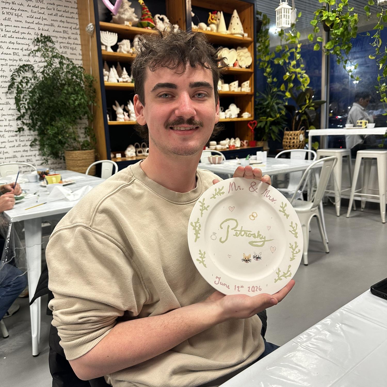 Valentines Day 2026 - Kieran's wedding plate!