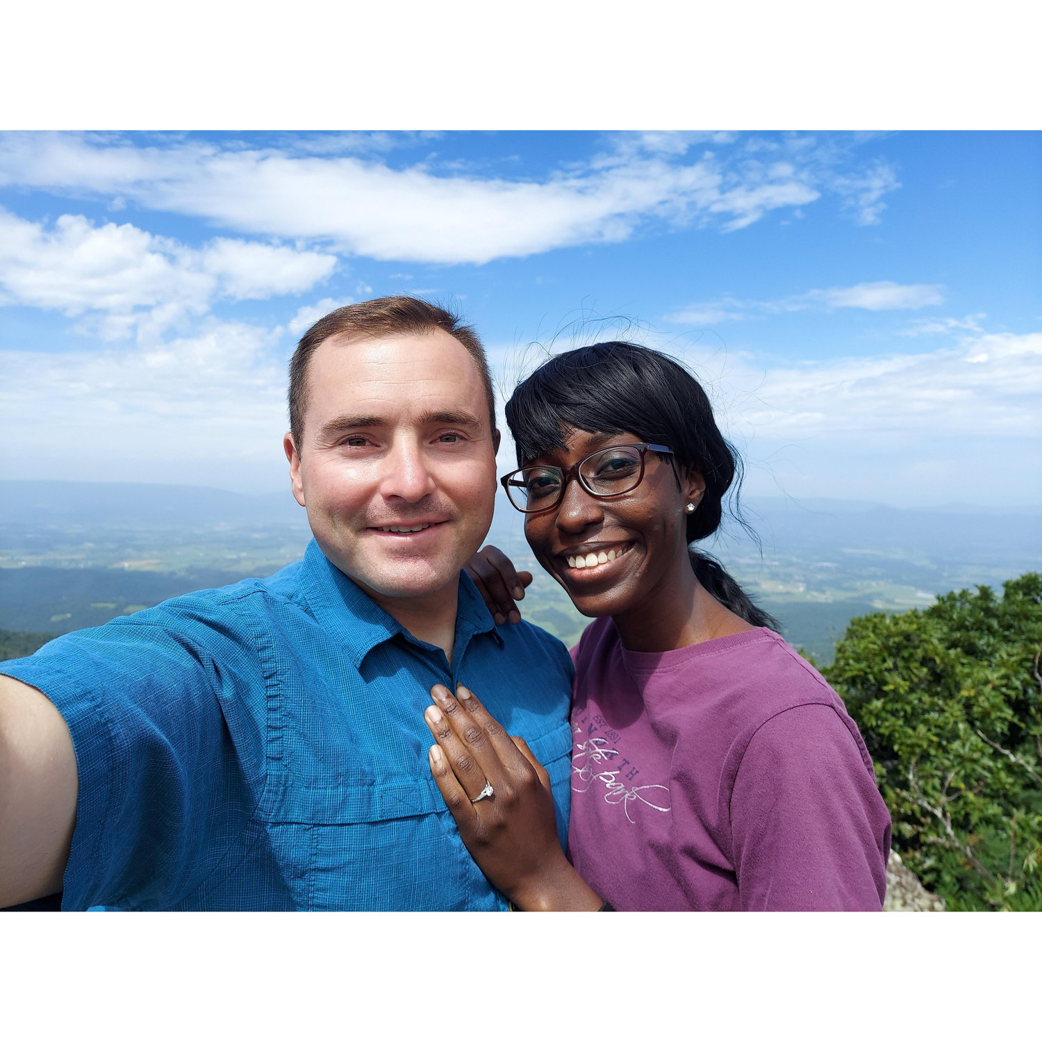 Engagement day! Stony Man summit in Shenandoah National Park, Virginia. (August 2020)