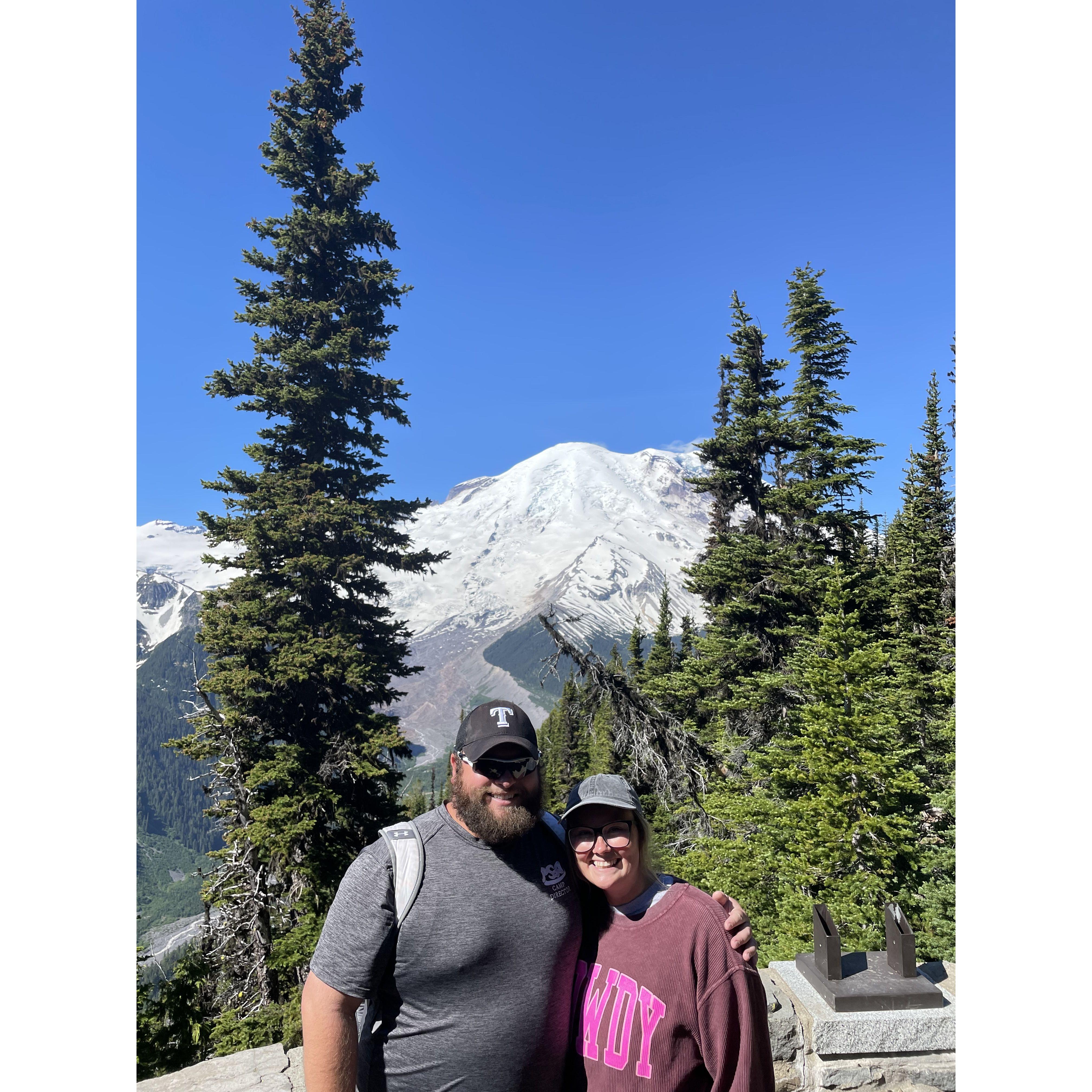 Hiking Mount Rainier during our Seattle, WA trip in July 2022!