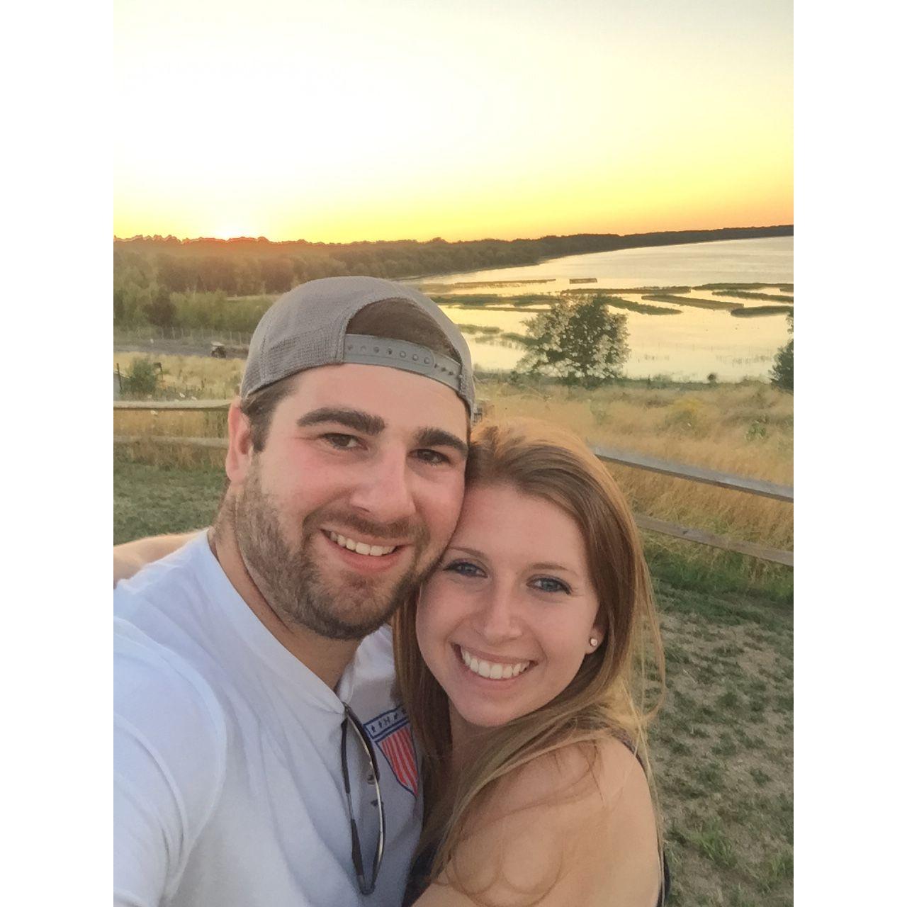 Every Amphitheater concert we go to, we always take a sunset picture, this was our first one!