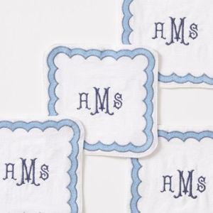 Bespoke Embroidered Coasters, Set of 4