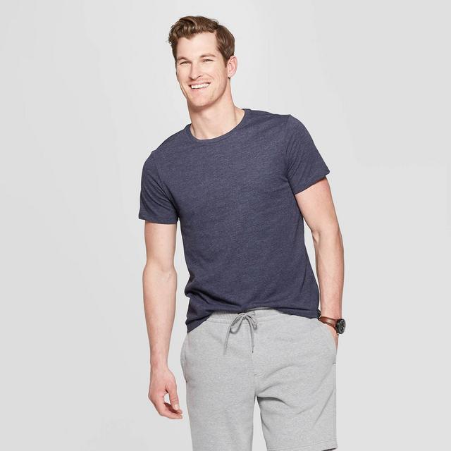 Men's Standard Fit Short Sleeve Lyndale Crew Neck T-Shirt - Goodfellow & Co™ Jamestown Blue 2XL