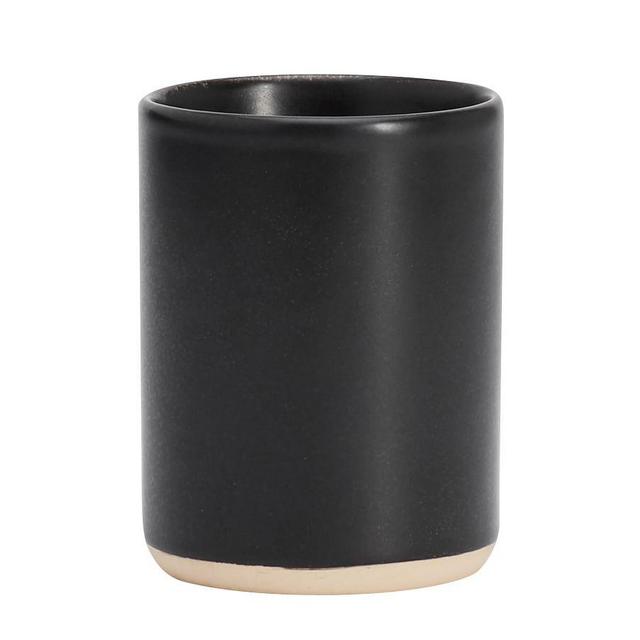 Mason Ceramic Scented Candle, Black Amber, Charcoal, Small