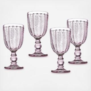 Twill White Wine Glass, Set of 4