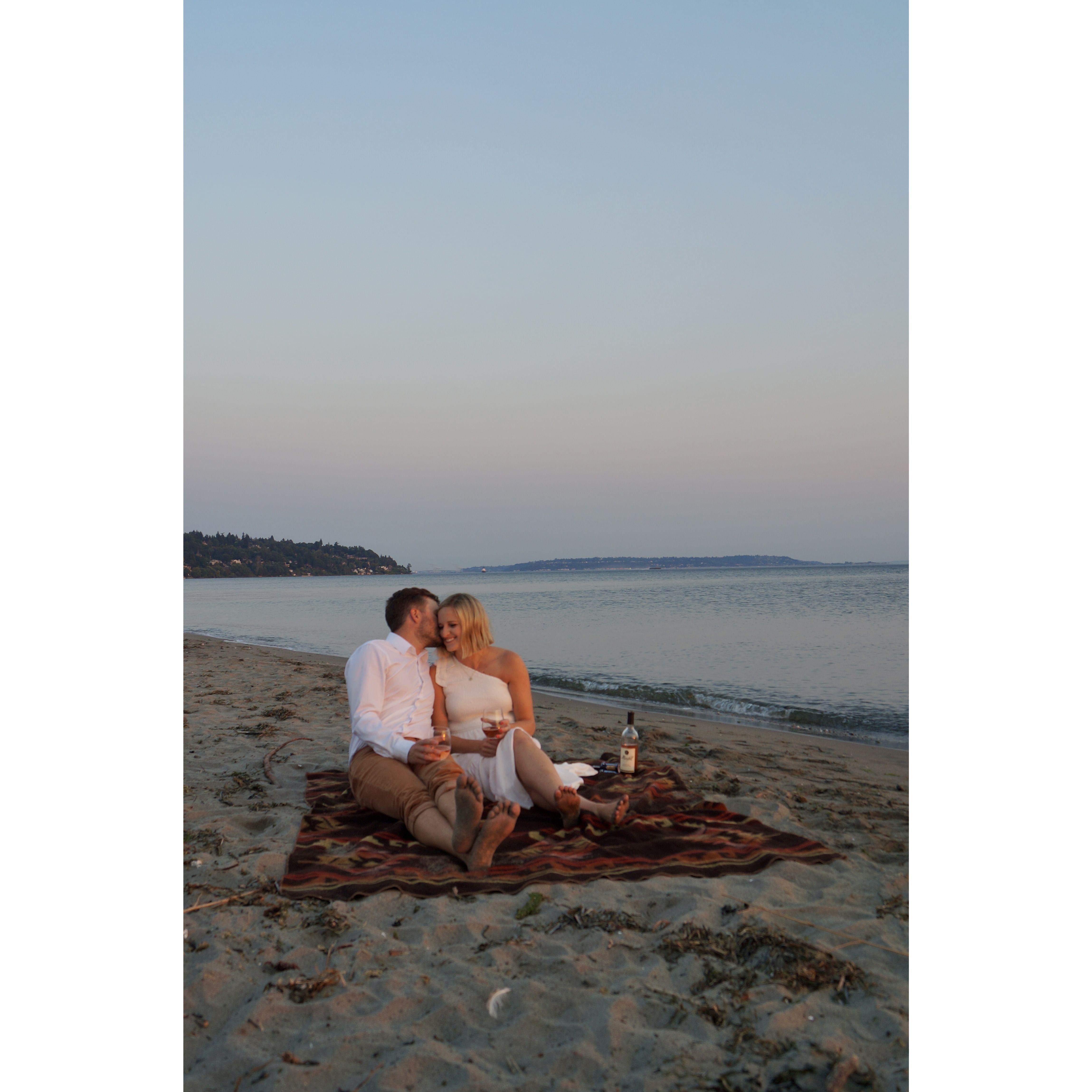 Engagement Photos in Discovery Park -September 2024