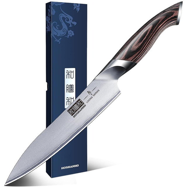 HOSHANHO 6 Inch Kitchen Utility Knife, Ultra Sharp Japanese AUS-10 Stainless Steel Chef Knife, Multipurpose Paring Knife with Ergonomic Pakkawood Handle