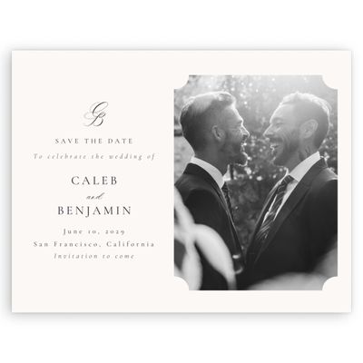 Beige Wedding Digital Save the Date - Twila Photo