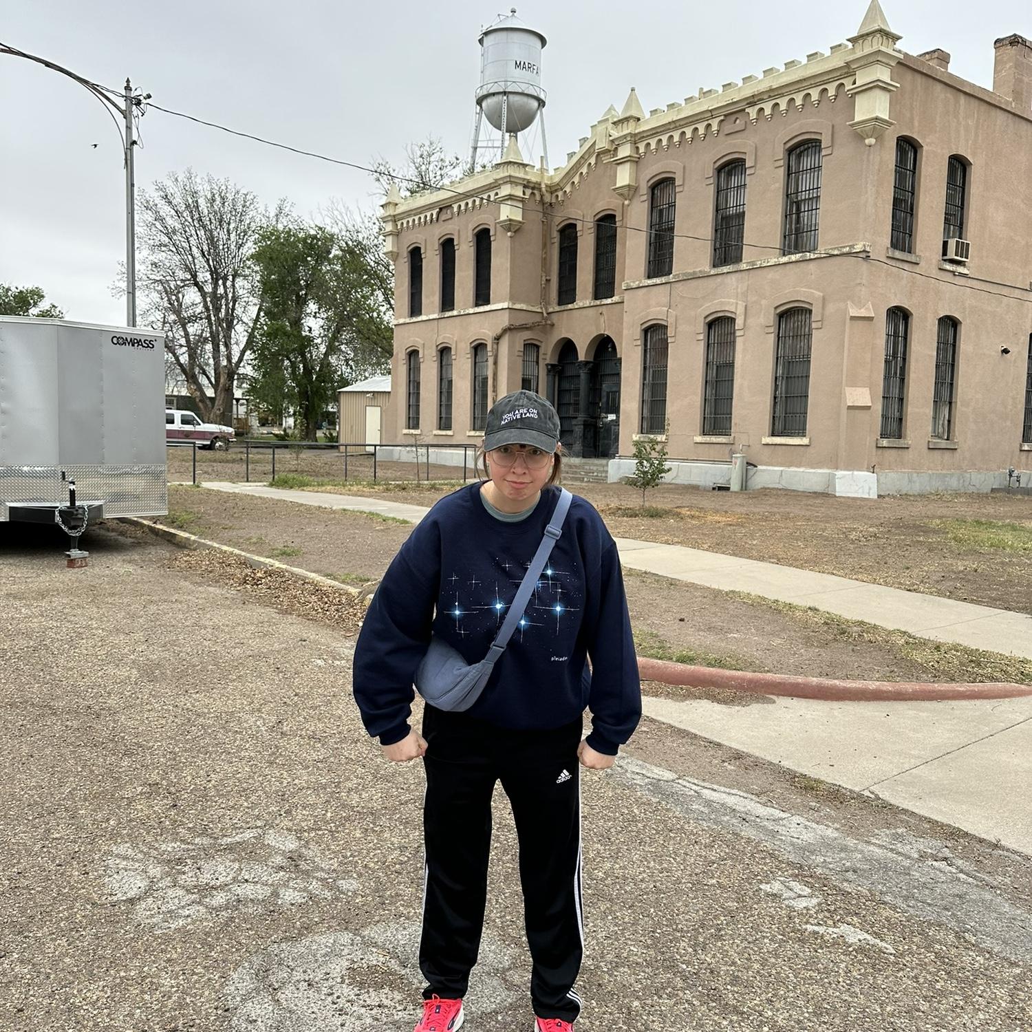 "Let me pose angry in front of the water tower" -Marfa/West Texas Trip, April 2024