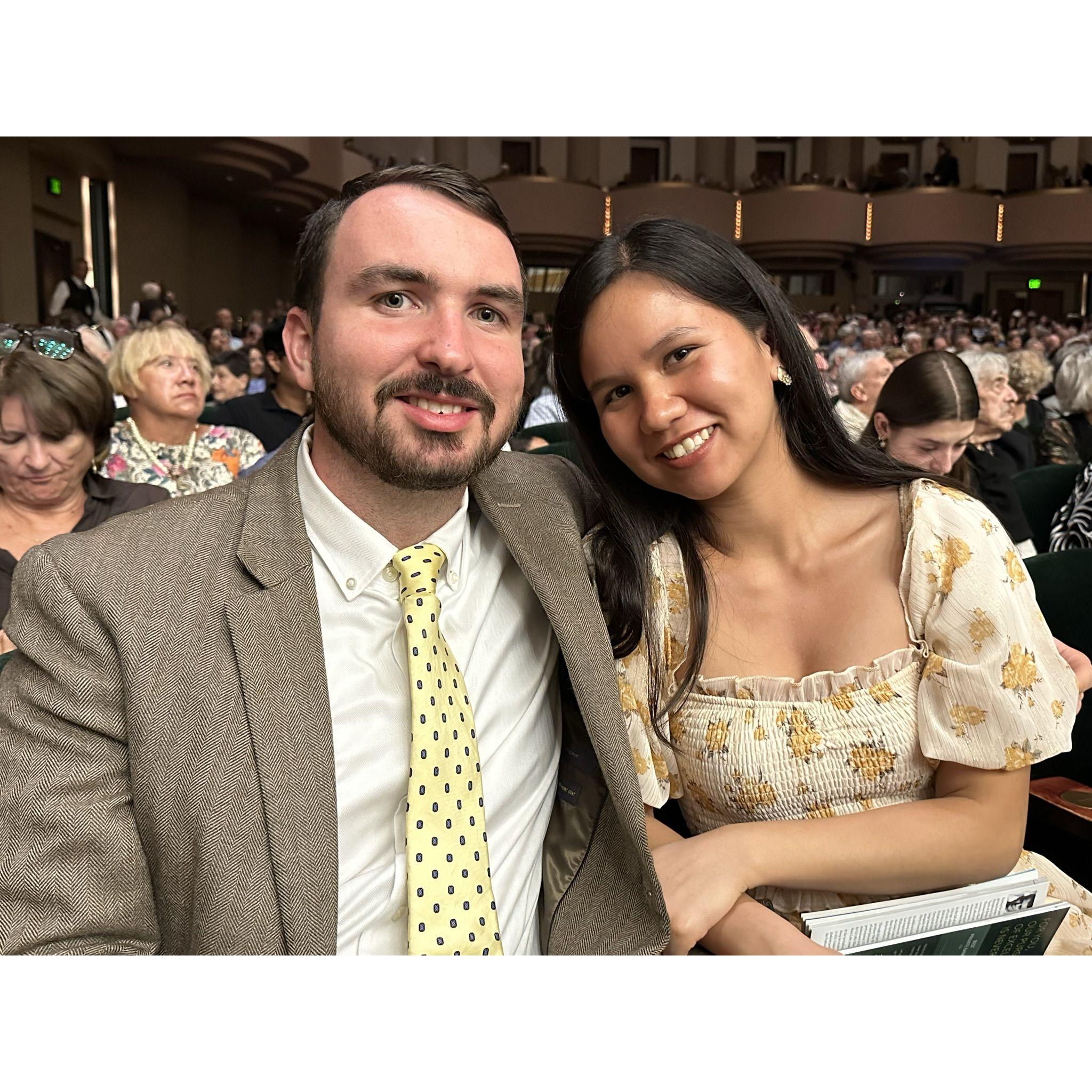 First time at the Naples philharmonic; listening to Beethoven's 3rd symphony Eroica.
