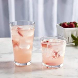 Libbey Flare Rocks, Glass Tumbler Set, Stylish Lead-Free Drinking Glasses Set of 16, Dishwasher-Safe Glass Cups Set for Daily Use and Parties