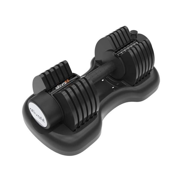 ATIVAFIT Adjustable Dumbbell for Workout Strength Training Fitness Weight Gym (Single)