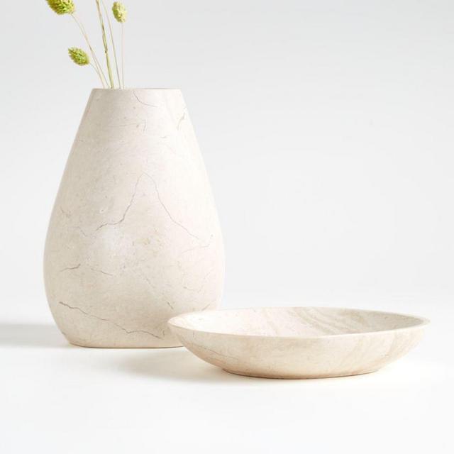 Lilloo Marble Vase and Plate