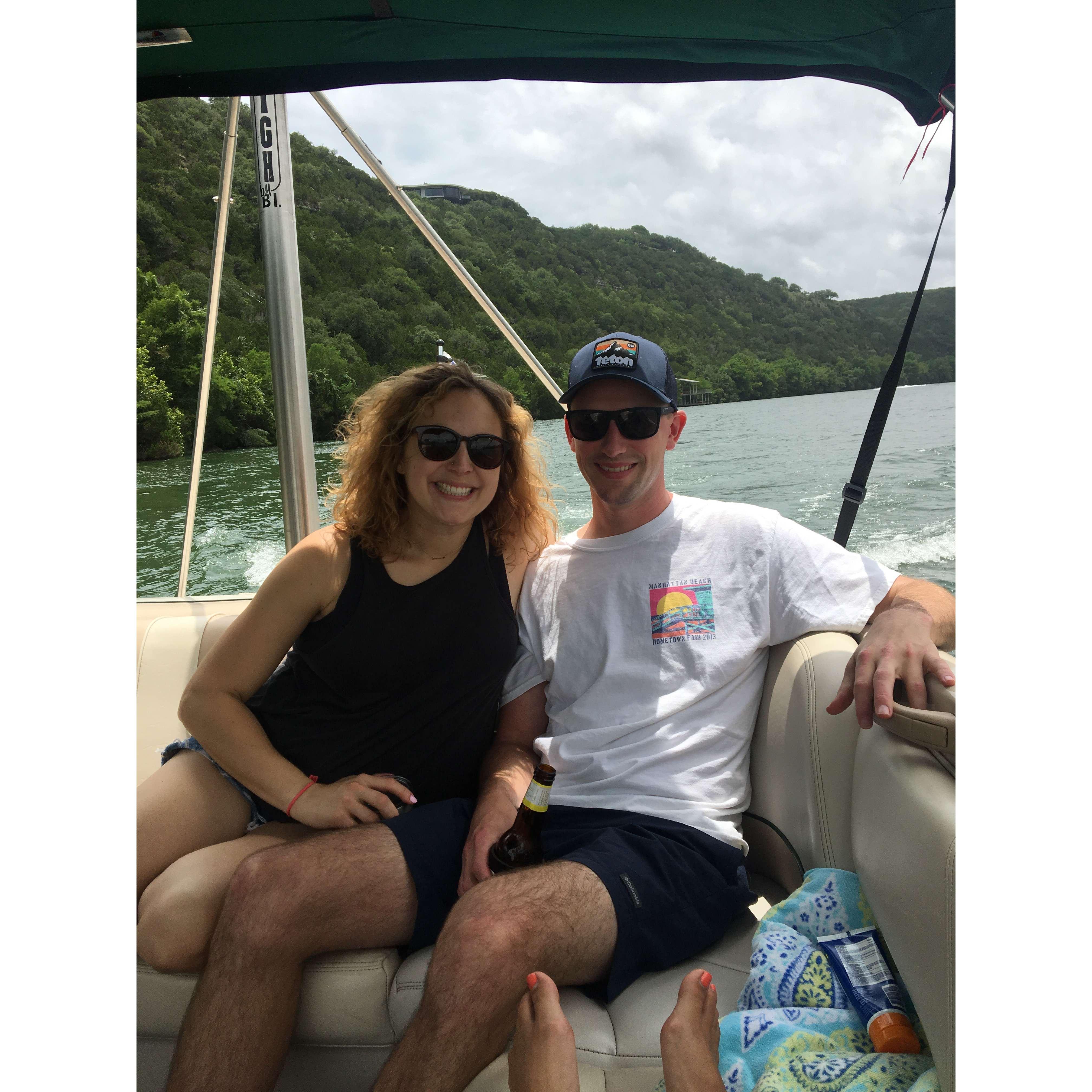 Boat time with the Dodges in Austin, TX