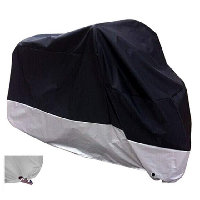 XYZCTEM All Season Black Waterproof Sun Motorcycle Cover,Fits up to 108" Motors (XX Large & Lockholes)