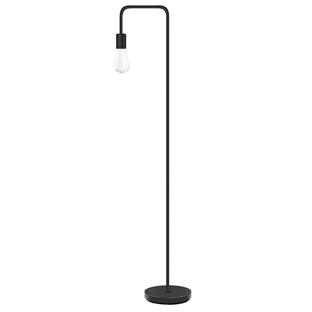 Industrial Floor Lamp - Floor Lamp with Eye Caring LED, Bulb Included, Led Floor Lamps for Bedroom, Floor Lamps for Living Room, in-line On/Off Foot Switch,Matte Black