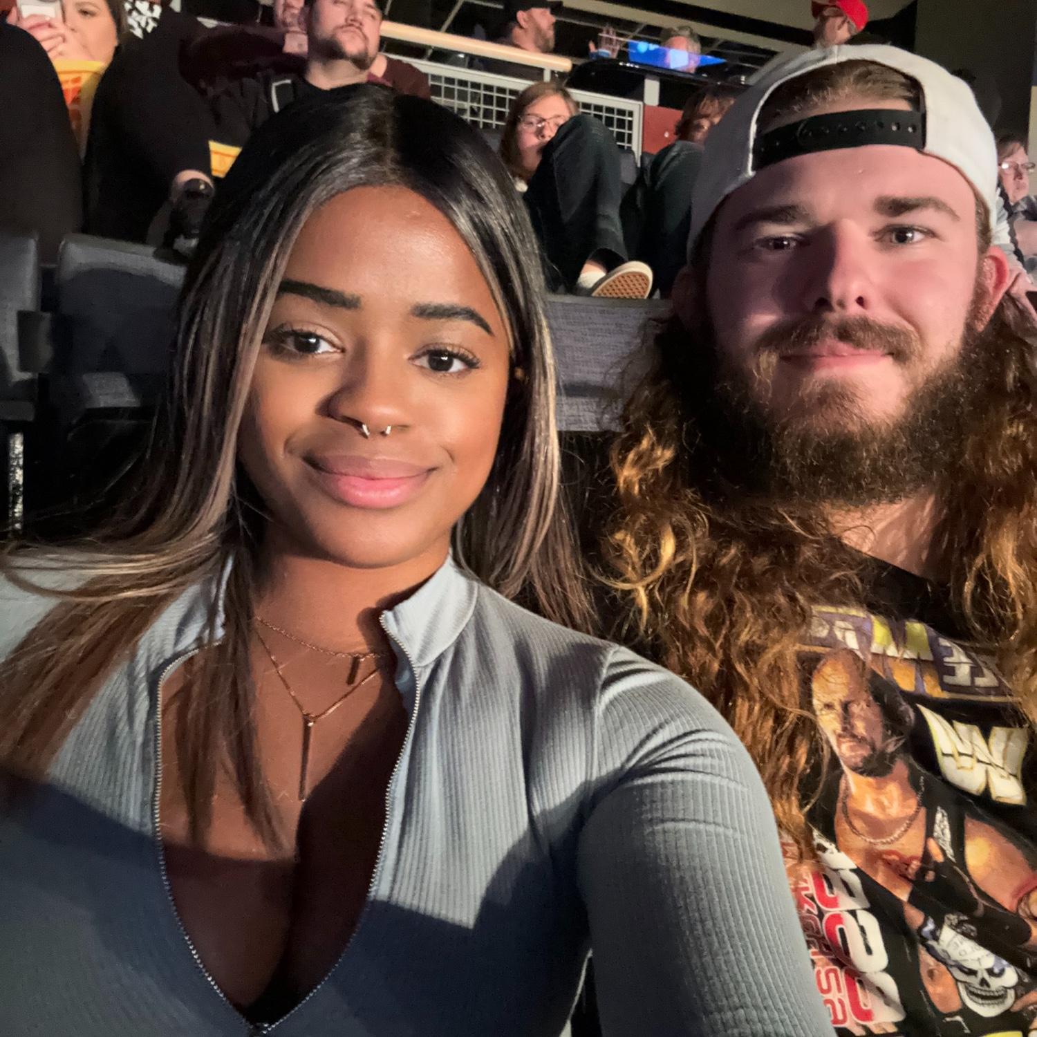 Us, at a Blue Jackets game.
