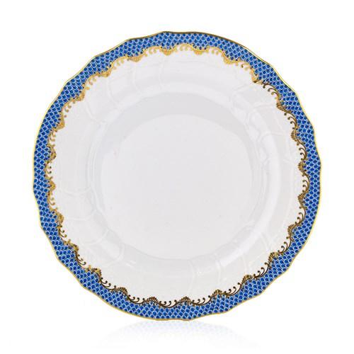 Herend Fish Scale Blue Dessert Plate
