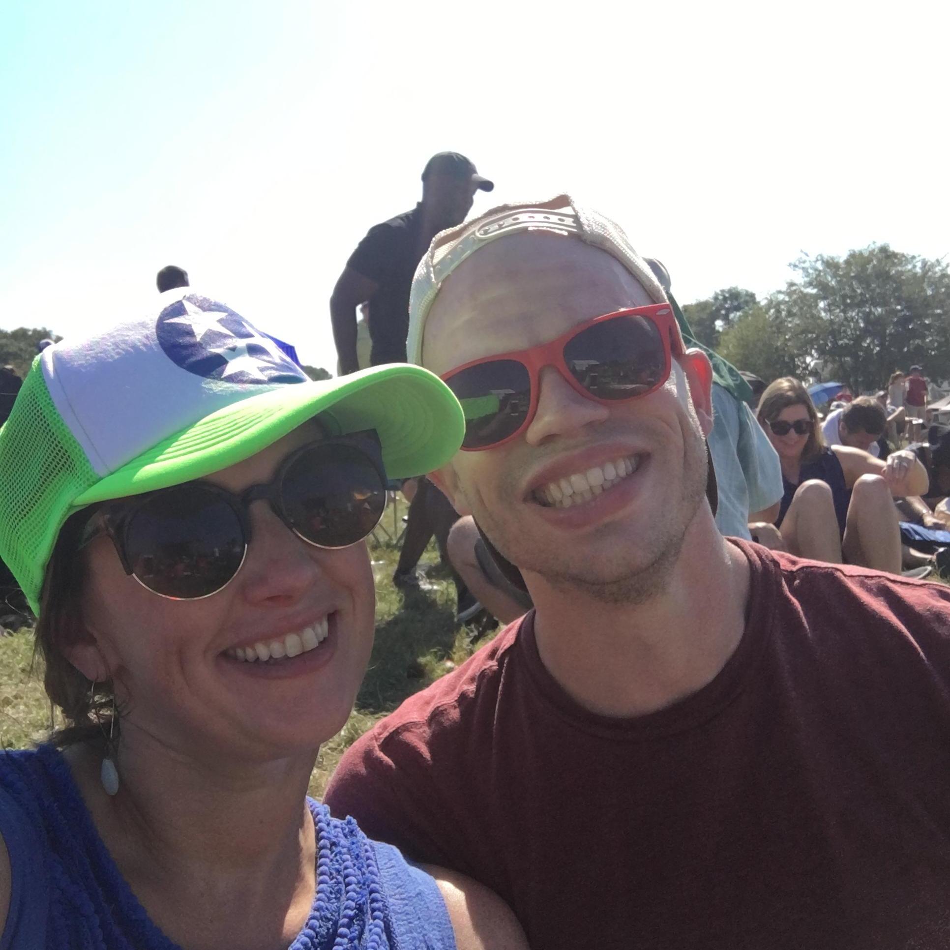 At a music festival in Nashville