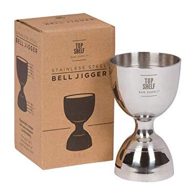 Bell Jigger - Premium Vintage Double Cocktail Jigger, 1oz/2oz made from Stainless Steel 304