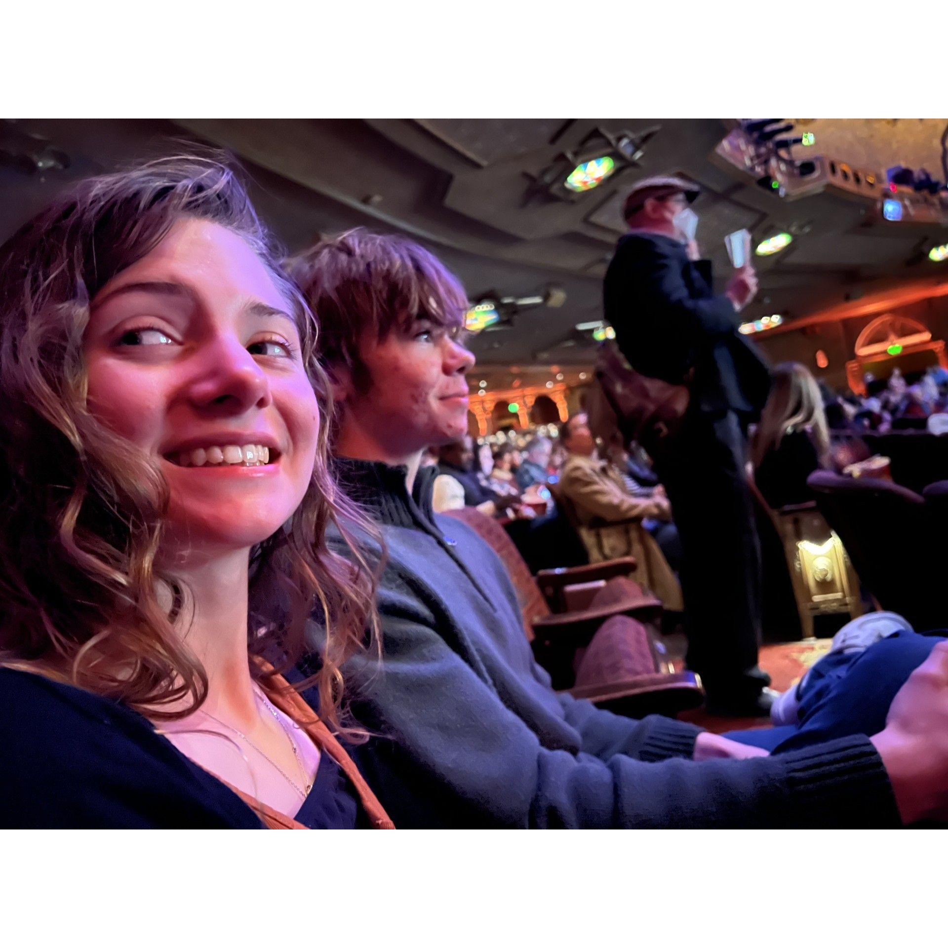 For Ava Joy's seventeenth birthday, Annie at the Fox Theatre with her dad and Isaac