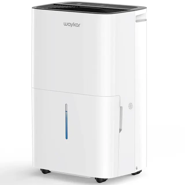 Waykar 150 pt. 7,000 sq. ft. Energy Star High Humidity Dehumidifier in White with Bucket and Drain Hose for Bedroom, Basement