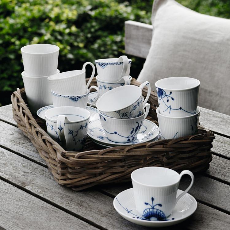 Royal Copenhagen Blue Fluted Plain 3 set of tea deals cup and tea saucer