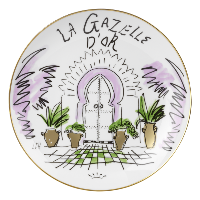 Designer plate La Gazelle d'Or