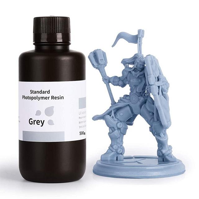 ELEGOO 3D Rapid Resin LCD UV-Curing Resin 405nm Standard Photopolymer Resin for LCD 3D Printing Grey 500g