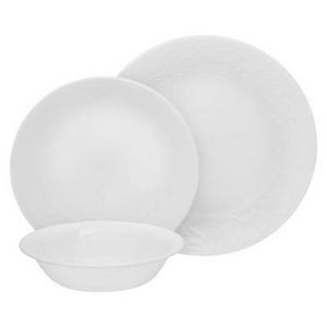 Corelle Embossed Bella Faenza Vitrelle 18pc Dinnerware Set White