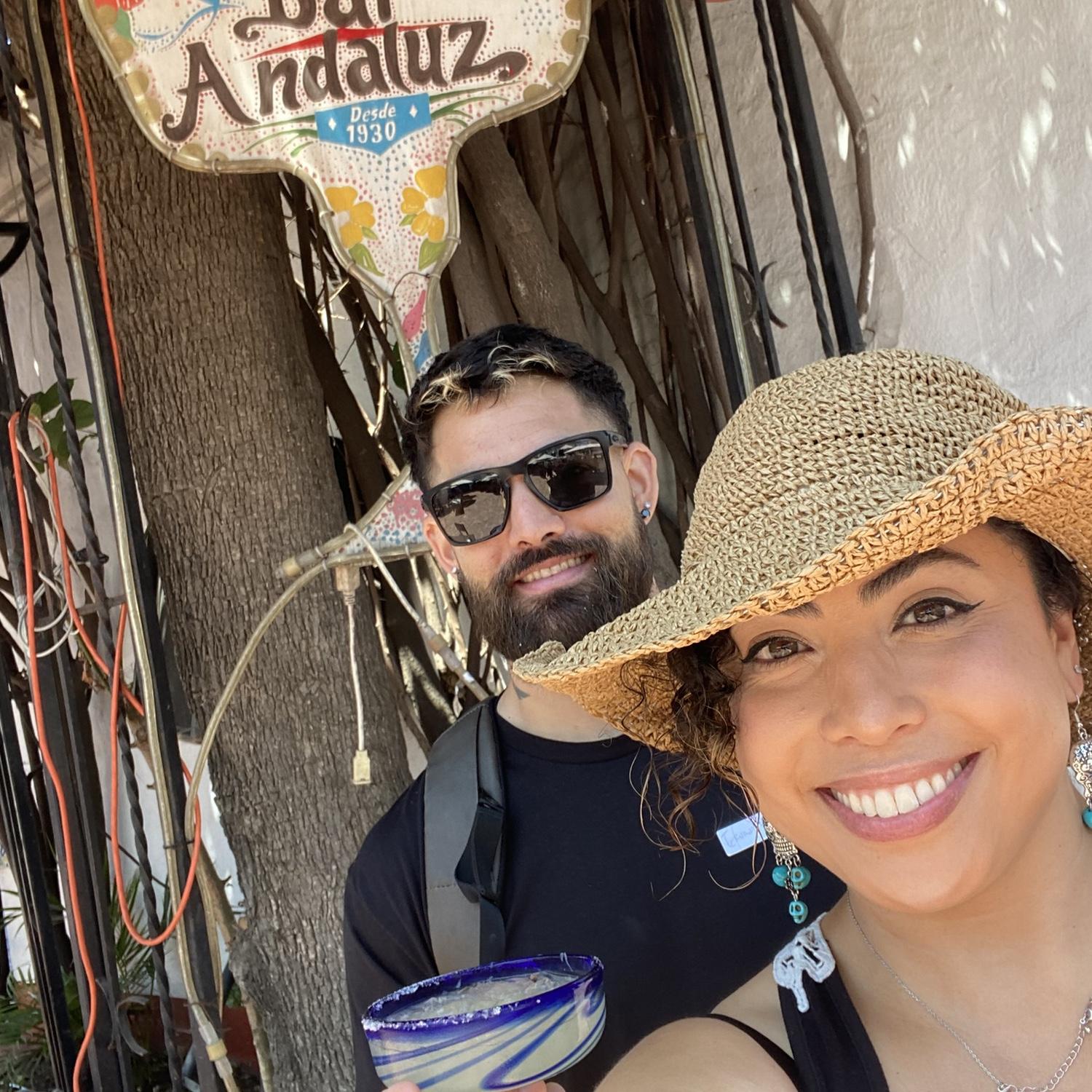Enjoying a delicious margarita on JT’s birthday at a cantina in Ensenada, Mexico.