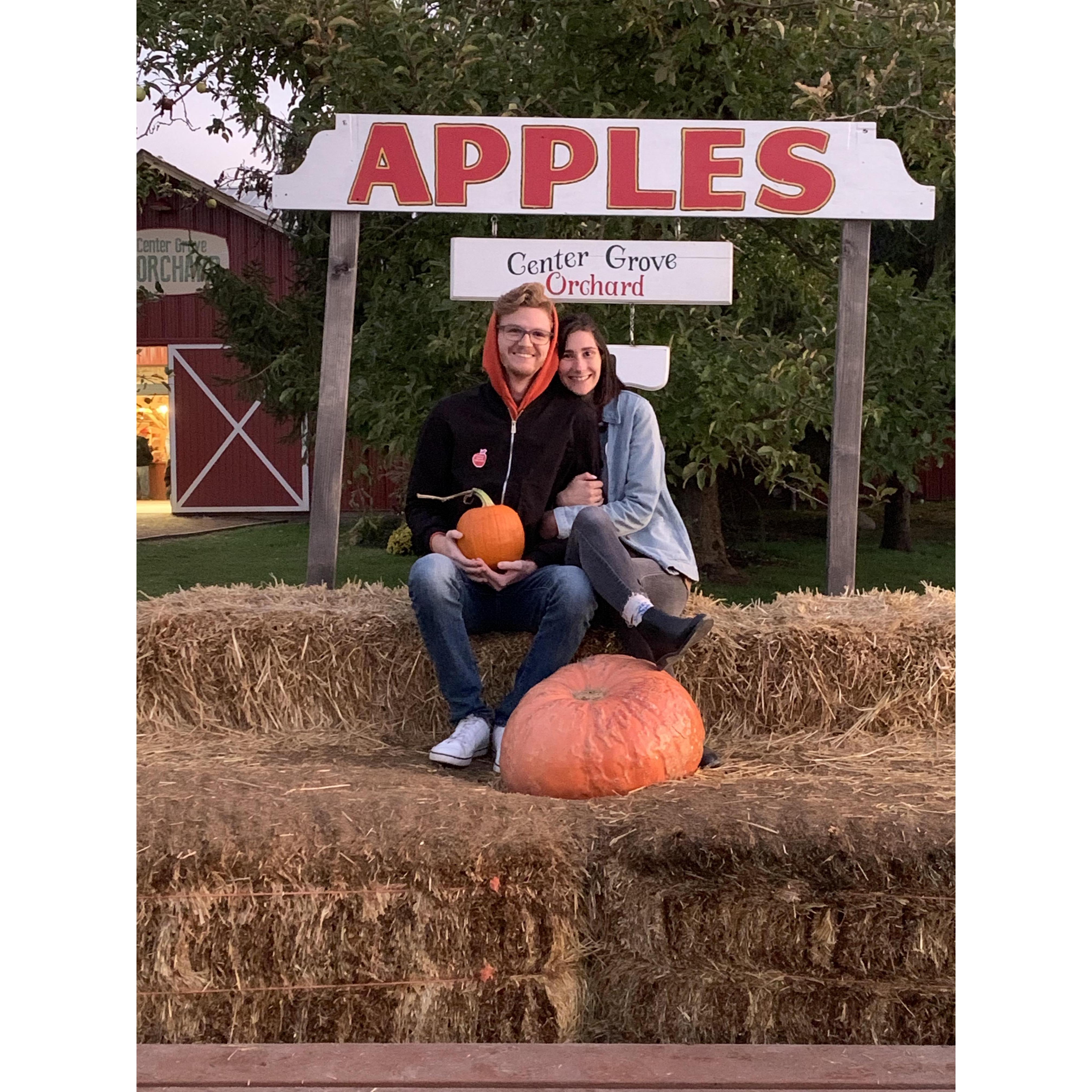 pumpkin patch and apple orchard date!