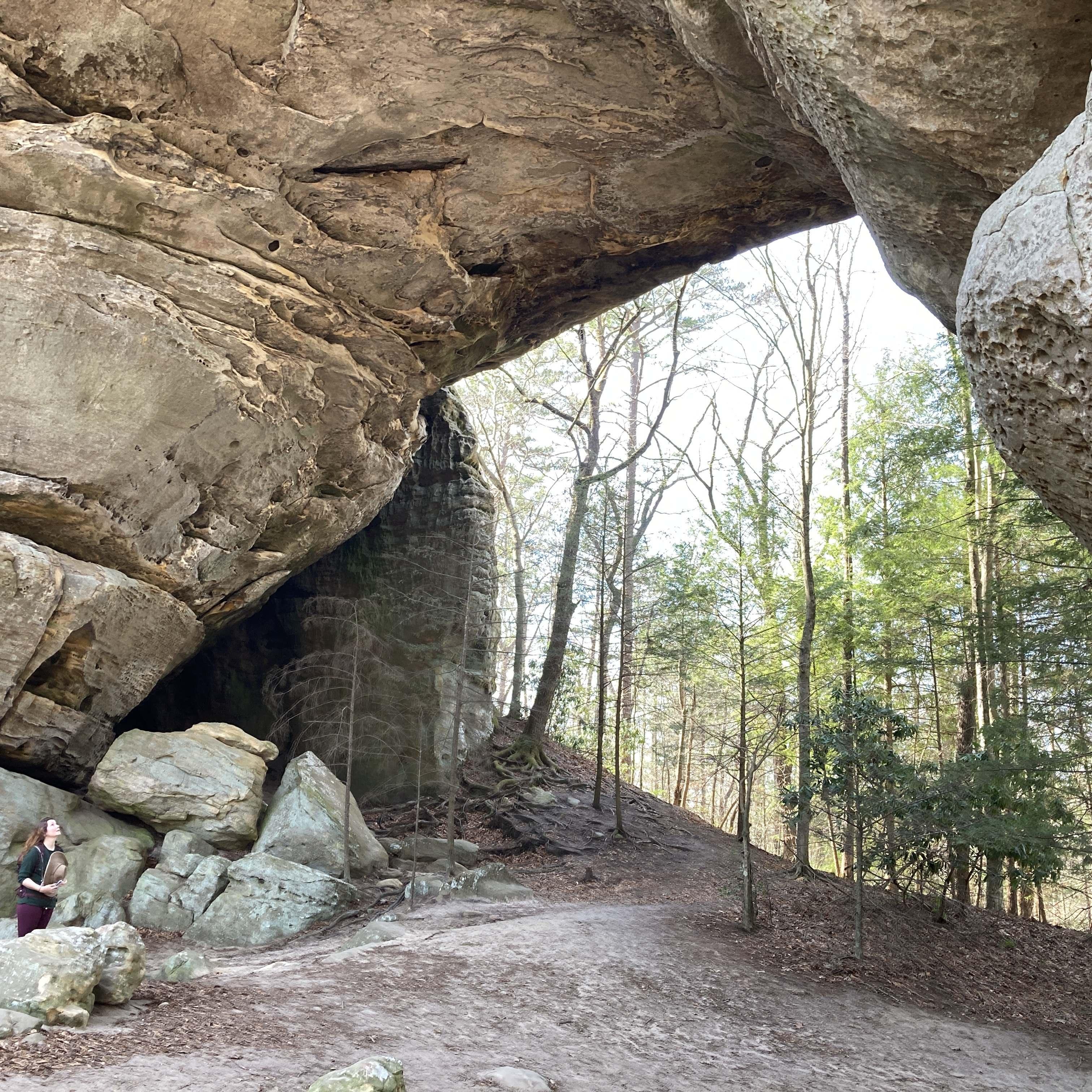 Before the hike began, taking in the size of the first arch