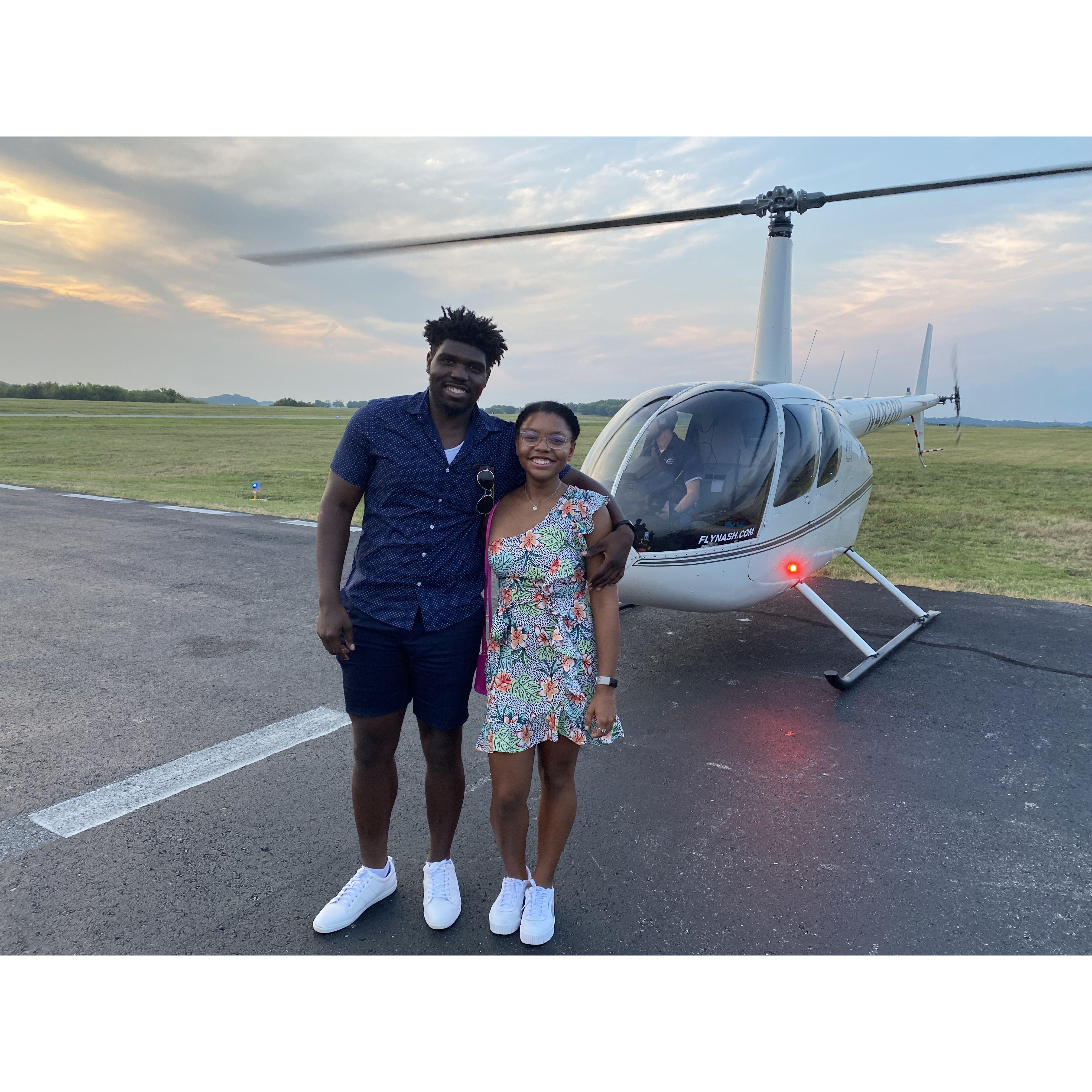 Helicopter ride in Nashville in 2021!