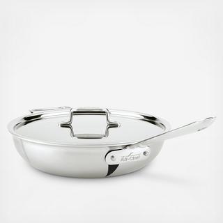 d5 Brushed Stainless Steel Weeknight Pan with Lid