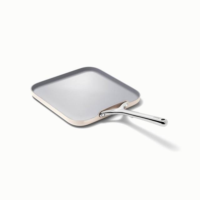 Caraway Home 11.02" Nonstick Square Flat Griddle Fry Pan Cream