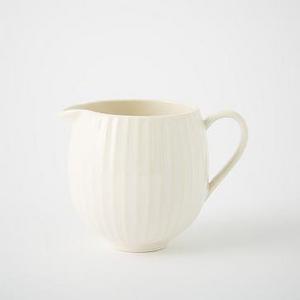 Textured Creamer - White (Lines)
