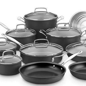 Cuisinart Chef's Classic™ Nonstick Hard Anodized 17 Piece Set w/Tempered Glass Lids