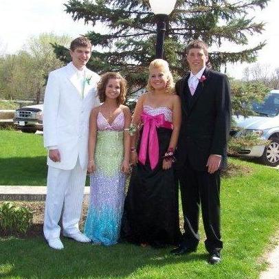 Macki and David went to prom together in 2009. Macki's mom even made David's sequin tie.