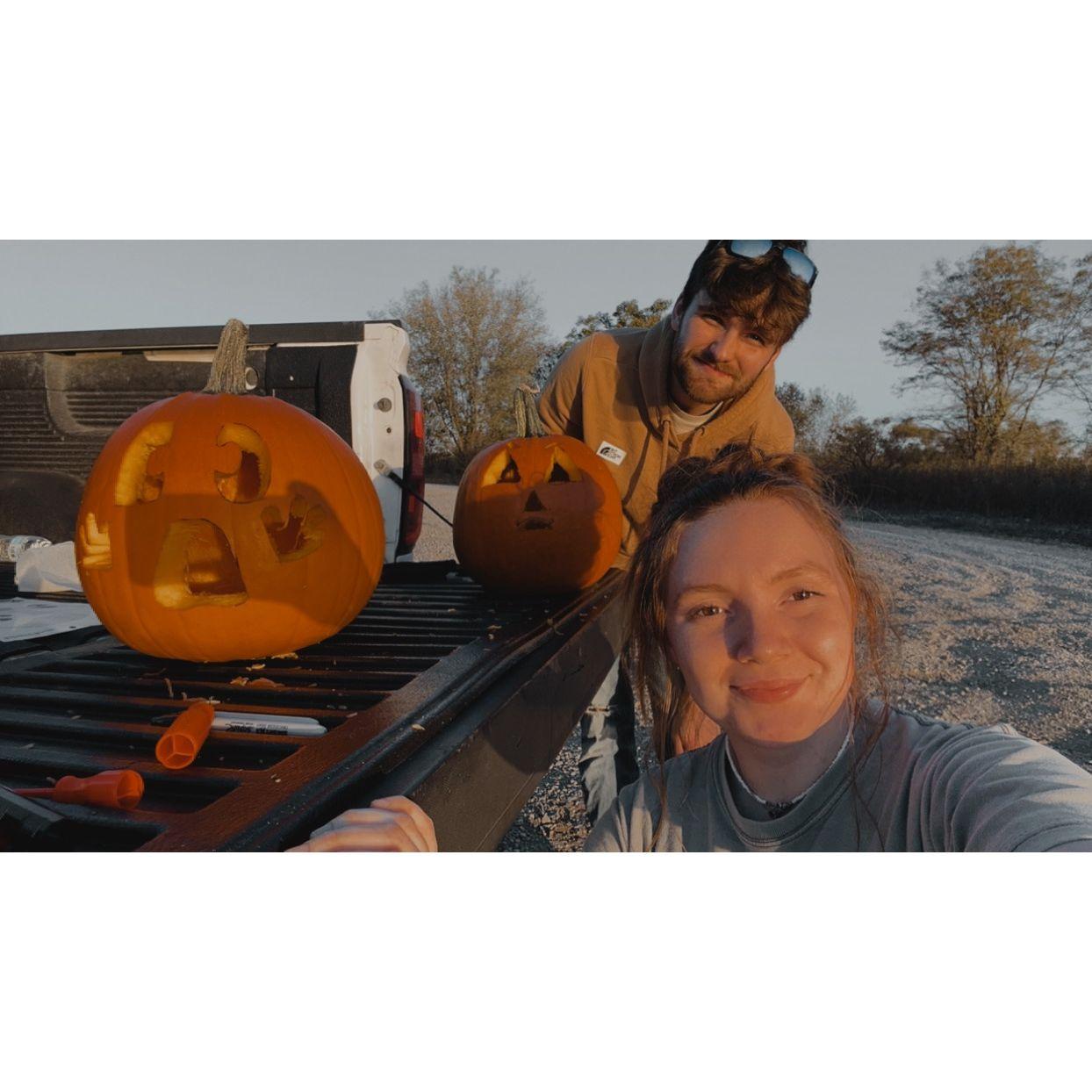 My first time ever carving a pumpkin!
