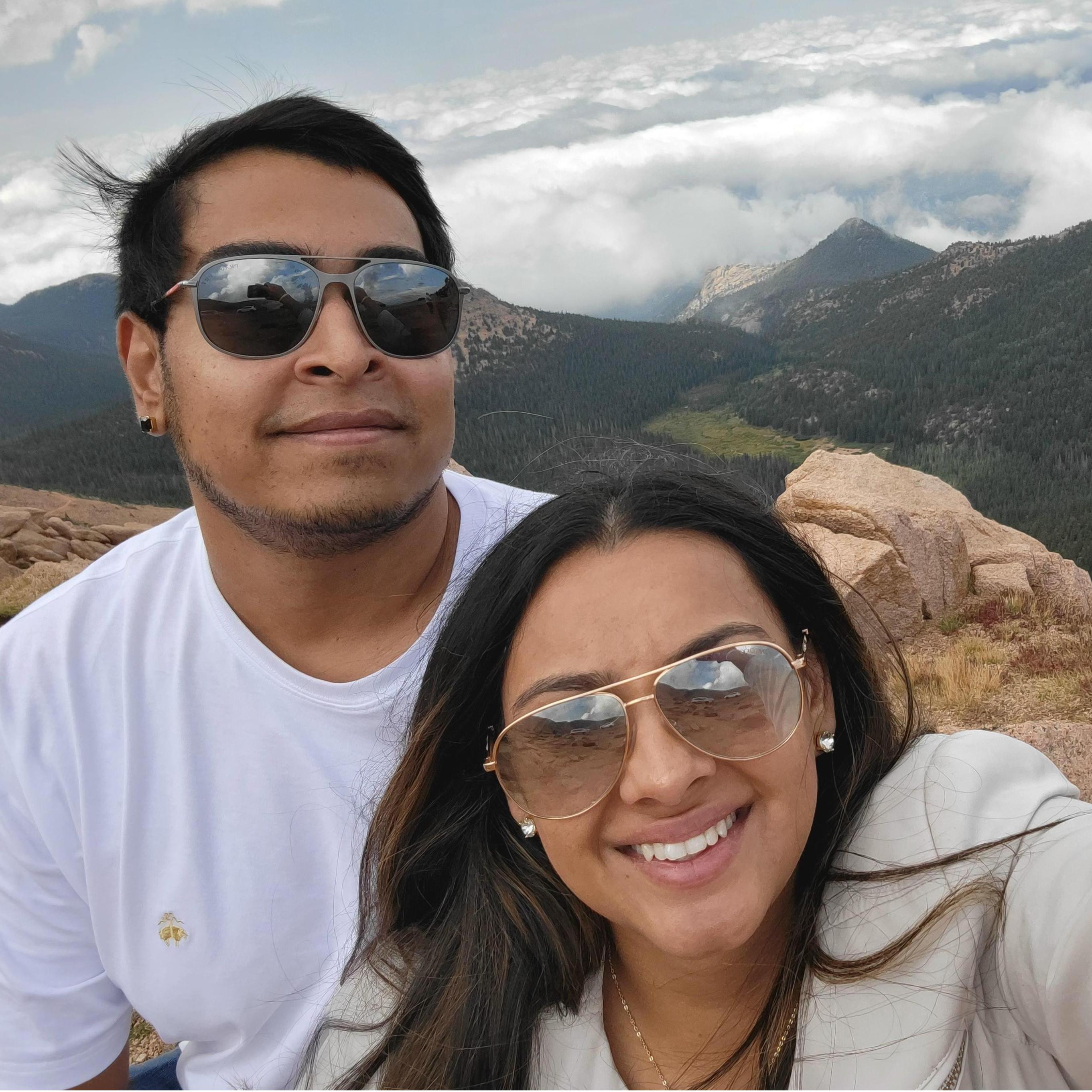 At the top of Pike's Peak