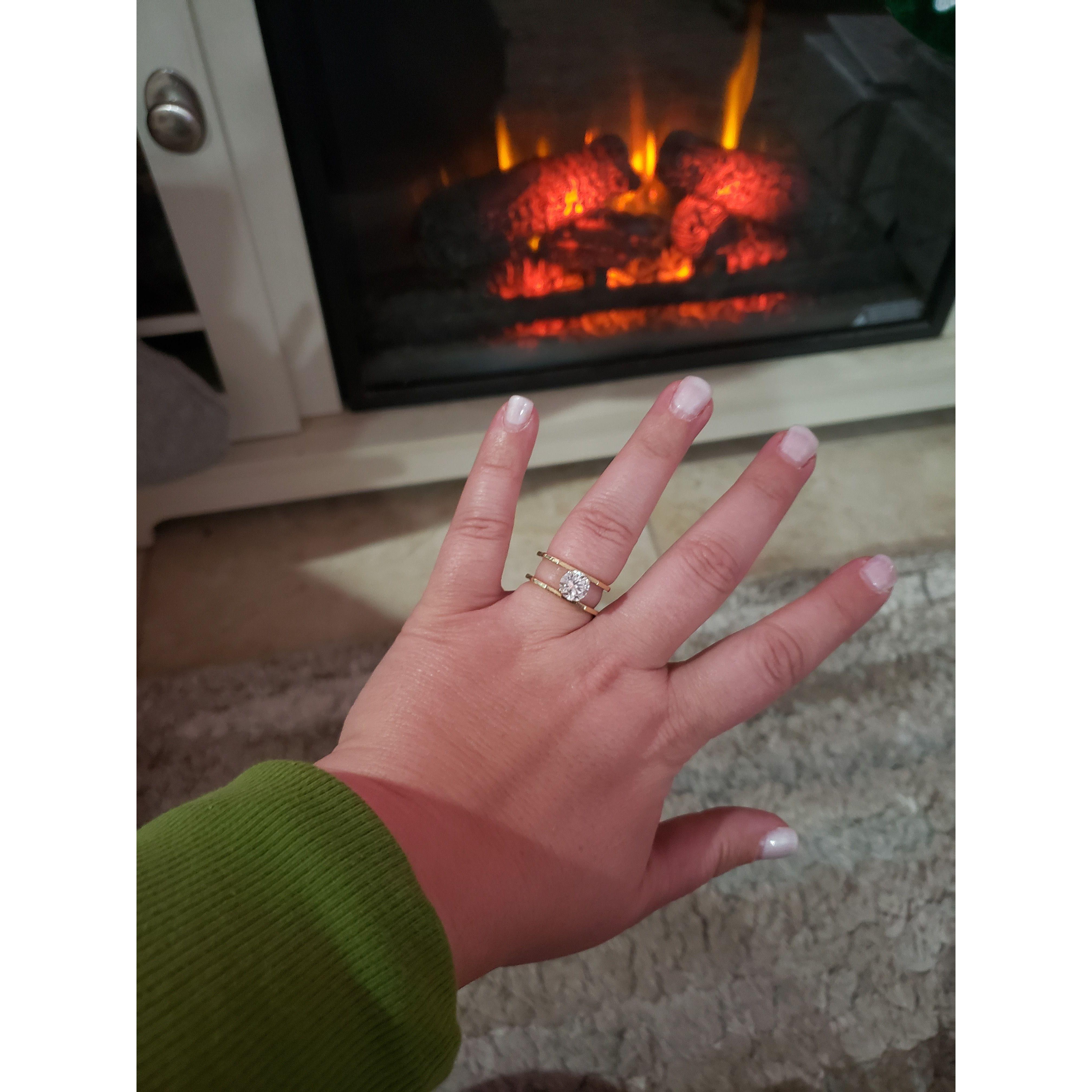 I said YES!!! And cried happy, elated tears for over an hour....before he surprised me again with dinner at our favorite restaurant and our friends, Steph and Joe Randolph!