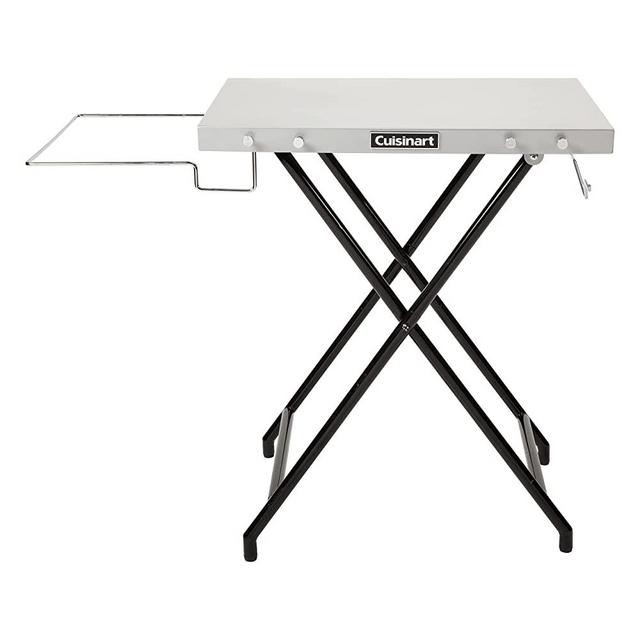 Cuisinart CPT-2110 Fold 'n Go Prep Table & Grill Stand, Portable Outdoor Food Prep Station for Patio, Camping & Tailgating, 24" x 20", Steel