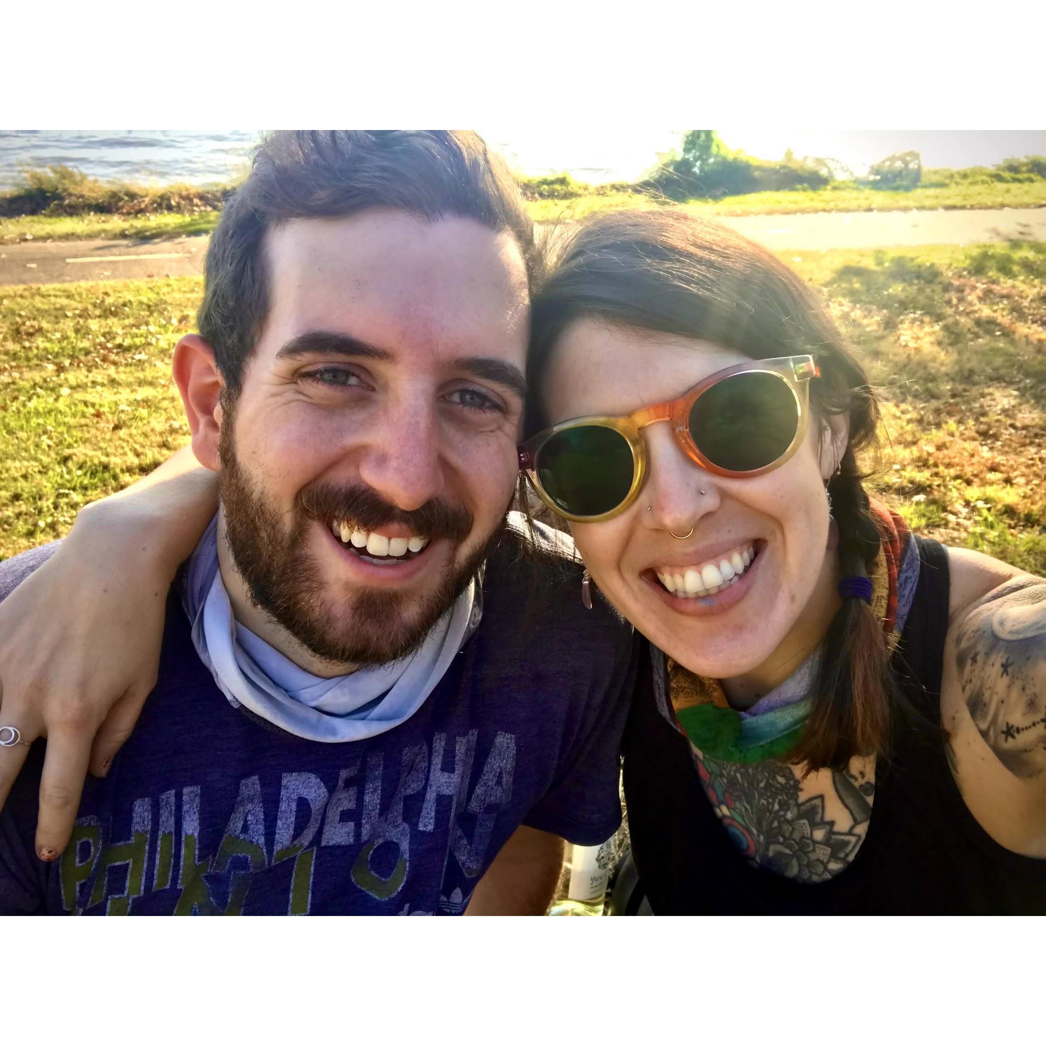 Biking the Mt. Vernon Trail outside of DC, Oct 2020