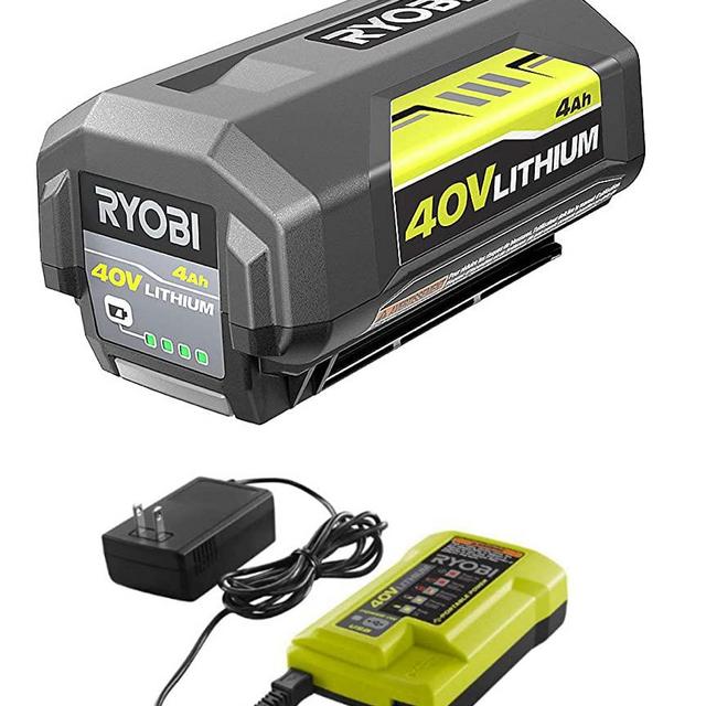 Ryobi 40V Battery and Charger Kit 4.0 Ah Lithium-Ion Battery Set OEM OP4040 + OP403A