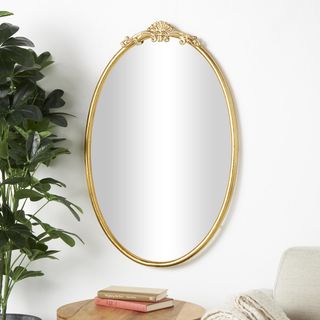 Scroll Ornate Baroque Oval Wall Mirror