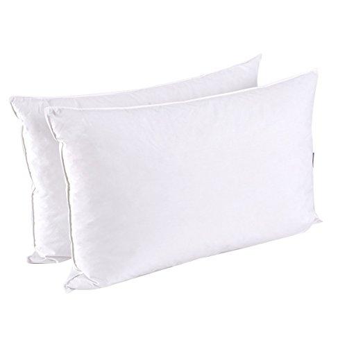 puredown Feather and Down Pillow, King Size, Set of 2, Duck Down